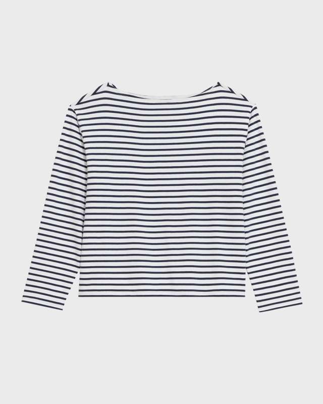 Clinton Knit Boatneck Bracelet-Sleeve T-Shirt